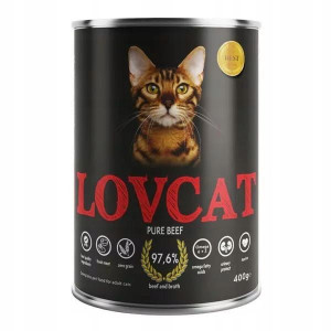 LOVCAT PURE BEEF Karma kota bogata w Wołowinę 400g