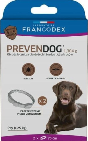 FRANCODEX Obroża ochronna 75cm dla dużego psa 2szt