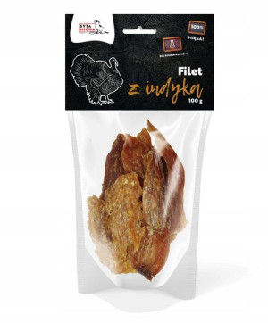 SYTA MICHA Suszone filety z indyka dla psa 100g