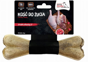 SYTA MICHA Kość do żucia dla psa z kaczką malinami