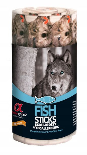 ALPHA SPIRIT mięsne paluszki psa STICKS RYBA 16szt