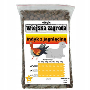 Wiejska Zagroda Karma Psa Indyk Z Jagnięciną 1kg