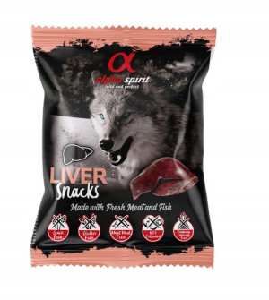 ALPHA SPIRIT Przysmak psa w kostkach WĄTROBA 50g