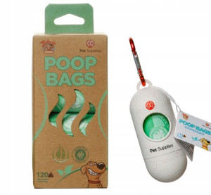 TOBY'S CHOICE Woreczki na odchody 120szt + etui