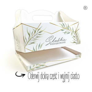 Pudełko na ciasto pudełka chrzest komunie
