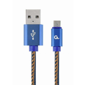 Kabel USB - microUSB 2.0 | 1m | JEANS metalowe końcówki