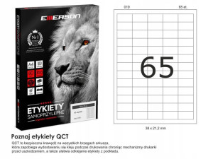 Etykiety samoprzylepne A4 100ark EMERSON 38x21,2