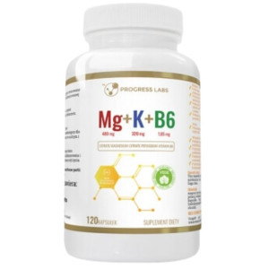 Progress Labs Mg + K + Vit B6 120 kapsułek
