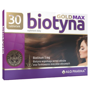 Biotyna Gold Max Piękne Włosy - 30 tabletek