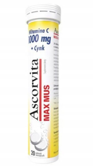 WITAMINA C Ascorvita Max Mus + CYNK