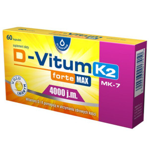 D-Vitum forte Max K2 MK-7, 4000 j.m. 60 kapsułek