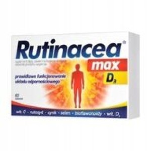 Rutinacea Max D3 60 tabl. ODPONOŚĆ. WIT. D3, CYNK