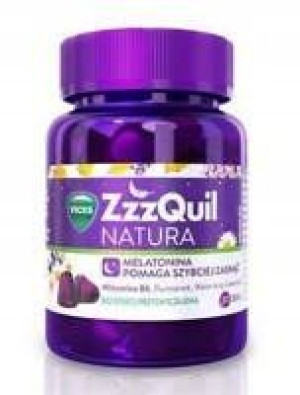 ZzzQuil Natura rumianek,melatonina żelk 30 szt.sen