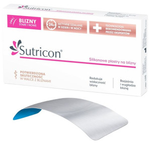 1szt Sutricon Silikonowy Plaster Na Blizny 3x10cm