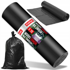 Worki Na Śmieci Odpady Extra Mocne Ldpe 160l 10szt