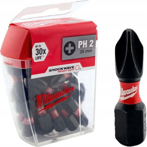 Milwaukee Bit Udarowa Końcówka Shockwave Ph2 25szt
