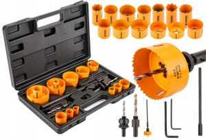 OTWORNICE do METALU i drewna 17 SZTUK BI-METAL PM
