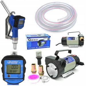 Pompa 230v Spuszczania Ropy+ Wąż 5m + Pistolet Lcd