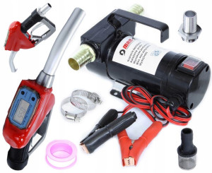 POMPA do PALIWA 24V pistolet DO tankowania LCD