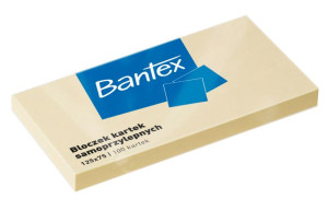 Notes samoprzylepny 125x75 100k zółty Bantex