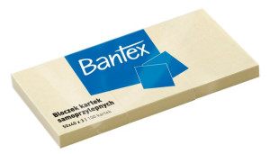 Notes samoprzylepny 50x40 (3x100k) żółty Bantex