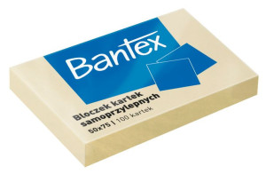 Notes samoprzylepny 50x75 100k żółty Bantex