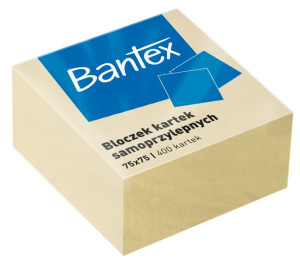 Notes samoprzylepny 75x75 400k żółty Bantex