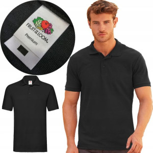 Koszulka Polo Fruit Of The Loom Premium Czarny XXL