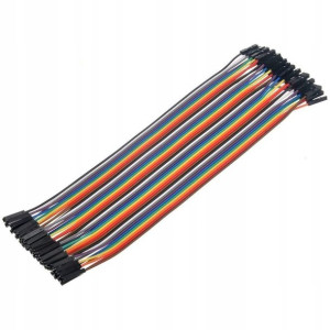 Przewody Zworki Żeńsko Żeńskie 20cm 40szt Arduino