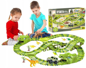 Tor Wyścigowy Xxl Dinozaur Dino Park 240 El.