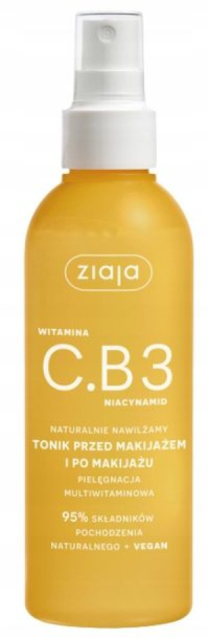 Ziaja Tonik Przed i Po Makijażu z Witaminą C.B3