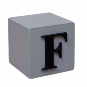 Klocki drewniane z imieniem, 3d, 5x5 cm, new font