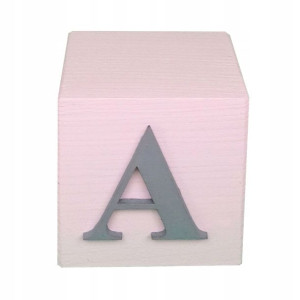 Klocki z literkami 7x7 cm, imię dziecka ,new font