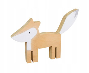 Lisek drewniana figurka, dekoracja, pokój dziecka