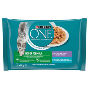 Karma dla kota Purina ONE Indoor Tunczyk 4x85g