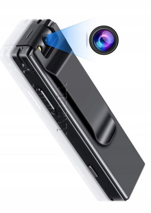 Mini Kamera Nasobna Dyktafon Regulowana Karta 32gb