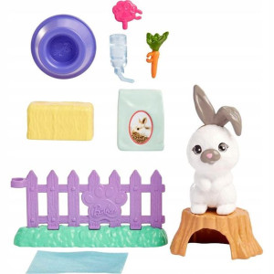 Barbie Mini Figurka Królik Ruchomy + Akcesoria 3+
