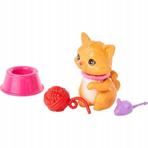 Barbie Mini Figurka Kotek Ruchomy + Akcesoria 3+