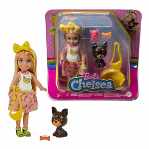 Barbie Chelsea Lalka Ze Zwierzątkiem + Akcesoria