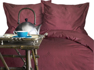 Pościel satynowa bawełna premium 160x200 bordo