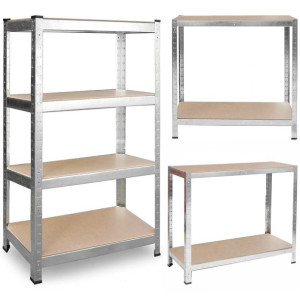 Regał Magazynowy Garażowy 2w1 Metalowy 150x75x30cm