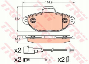 Trw Klocki Hamulcowe Ford Ka