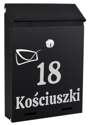 Skrzynka Pocztowa Na Listy Z Napisem Czarna Odvin