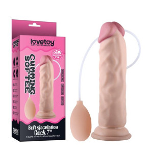Proste dildo eko skora z przyssawką i wytryskiem