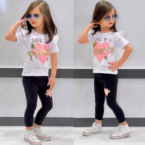 Komplet 2cz Princess t-shirt + legginsy 110