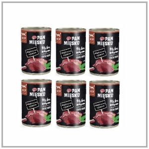 Pan Mięsko Wieprzowina z jeleniem 6x400g. Dla kota