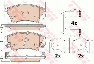 Trw Klocki Przód Opel Insignia Astra J Zafira C