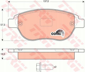 Klocki Hamulcowe Trw Berlingo Xsara C3 206 307 Cc