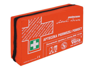 Apteczka samochodowa CLASSIC DIN 13164 w opakowaniu z tkaniny wodoodpornej