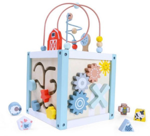 Drewniana Kostka Edukacyjna Sorter + Kostki